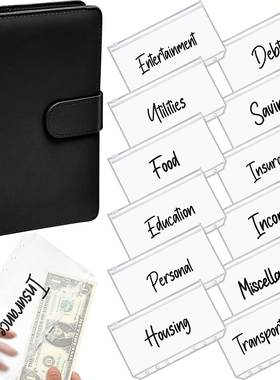 2021 New A6 PU Leather Notebook Binder Planner Budget Organi