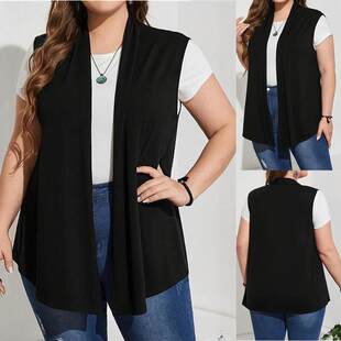 Plus size women sleeveless vest jacket L-5XL大码西装马甲外套