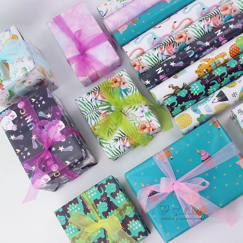 Cartoon gift wrapping paper christmas gift wrapping paper