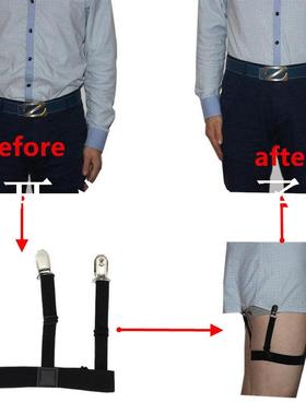 2 Pcs Men Shirt Stays Garters Suspenders Braces Gentleman Le