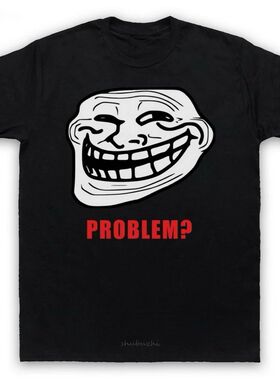 TROLLFACE MEME RAGE Funny TROLL JOKE INTERNET Men Tshirt Tee
