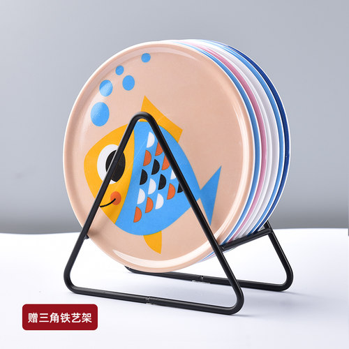 密胺仿瓷餐桌卡通家用防烫锅垫