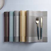 4片装 西餐餐垫隔热垫小块餐桌垫家用餐盘垫碗垫高级感桌面餐具垫