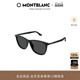 万宝龙Montblanc男女同款 防晒太阳镜墨镜MB0330S 黑色圆框男女同款