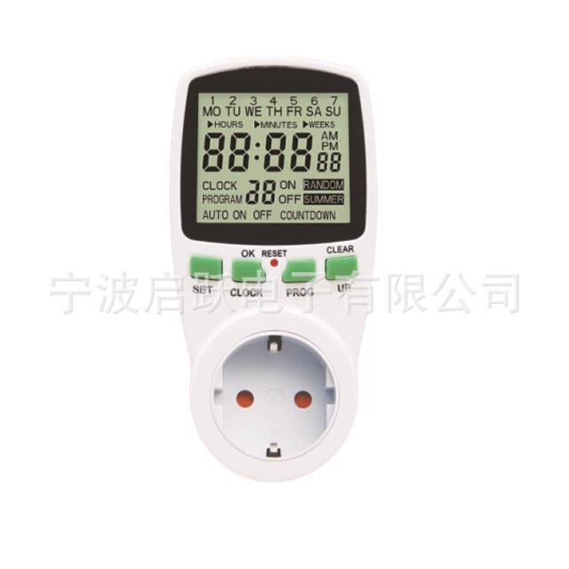 定时插座欧式大屏幕定时器厨房开关电子计时器自动断电延时