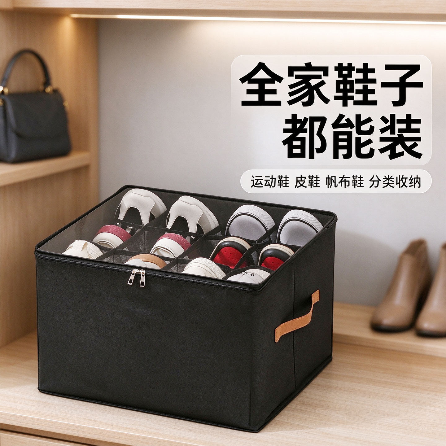鞋子收纳神器透明鞋柜收纳箱后备箱车载鞋子收纳鞋盒球鞋收纳盒