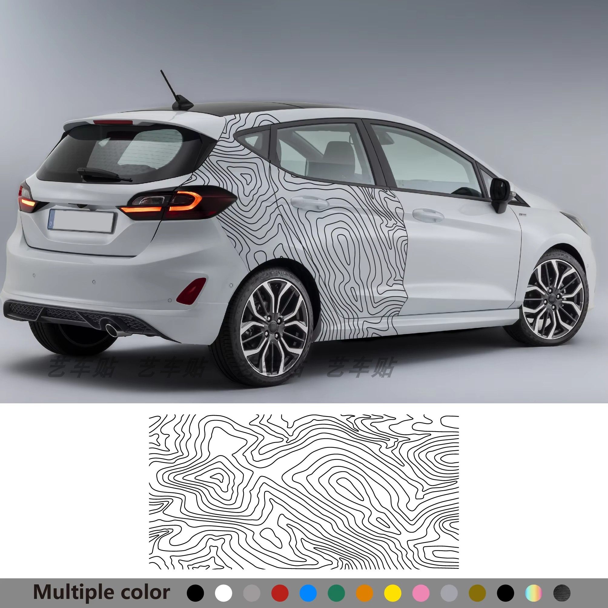 山脉地理线条等高线改装车身贴纸拉花个性装饰贴防水拉花可定制,汽车用品/电子/清洗/改装,汽车贴片/贴纸,淘宝优惠券,粉丝福利购,淘宝优惠卷