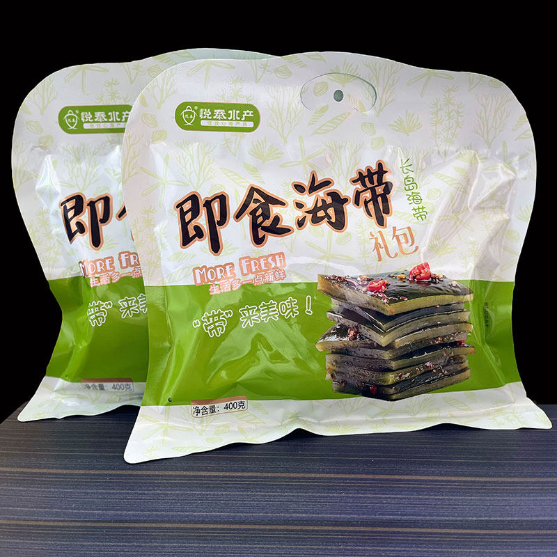 悦泰水产400g即食海带礼包风味小零食袋装泡椒香辣原味烟台特产
