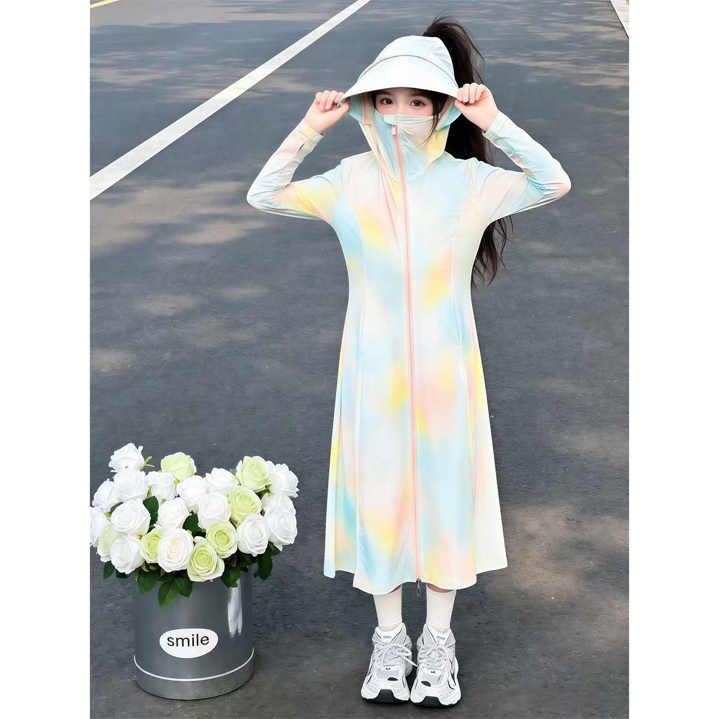 女童防晒衣2026新款夏季洋气大童女装薄款长款外套儿童冰丝防晒服