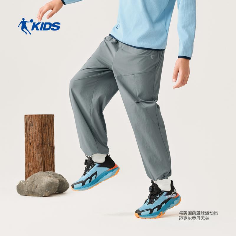 商场同款乔丹儿童运动裤2026新款男大童薄款长裤凉感休闲裤直筒裤