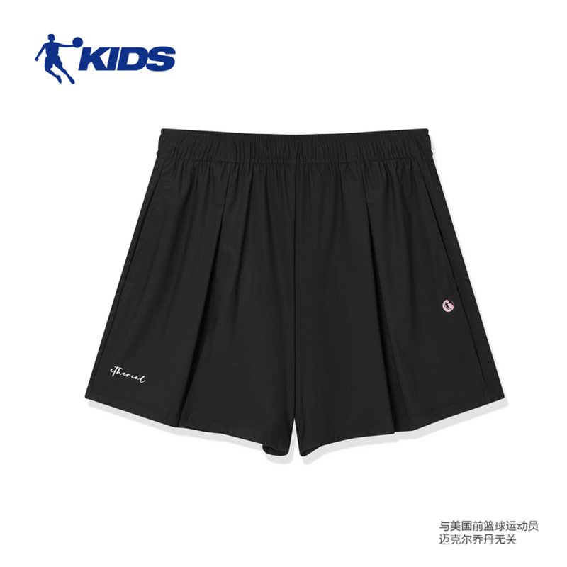 乔丹儿童短裤2025夏季薄款大童女童跑步运动裤冰感五分裤T9532305