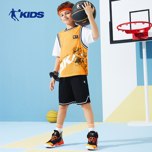 乔丹夏季中大童运动套装两件套