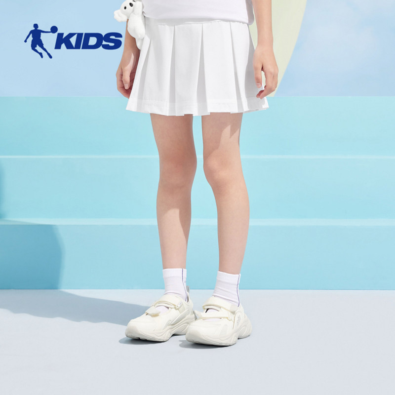 商场同款乔丹童装女童半身裙2025夏季新款大童可爱百褶裙T9525315