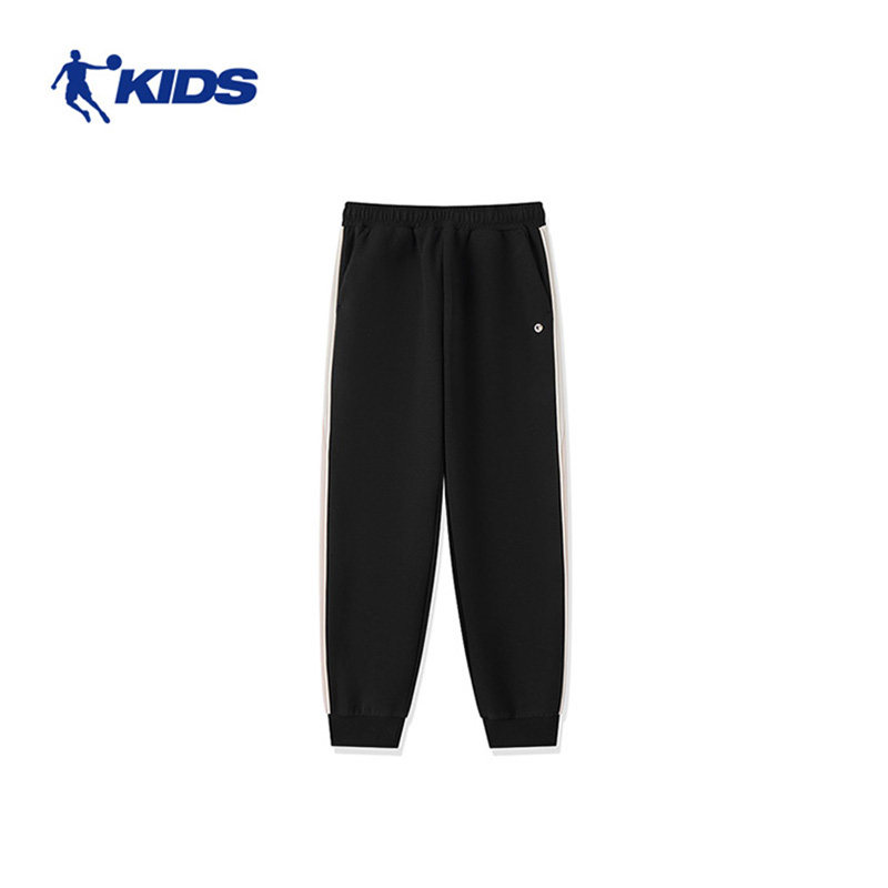 乔丹裤子2025春季新款保暖男女童儿童长裤束脚运动卫裤T9442304A