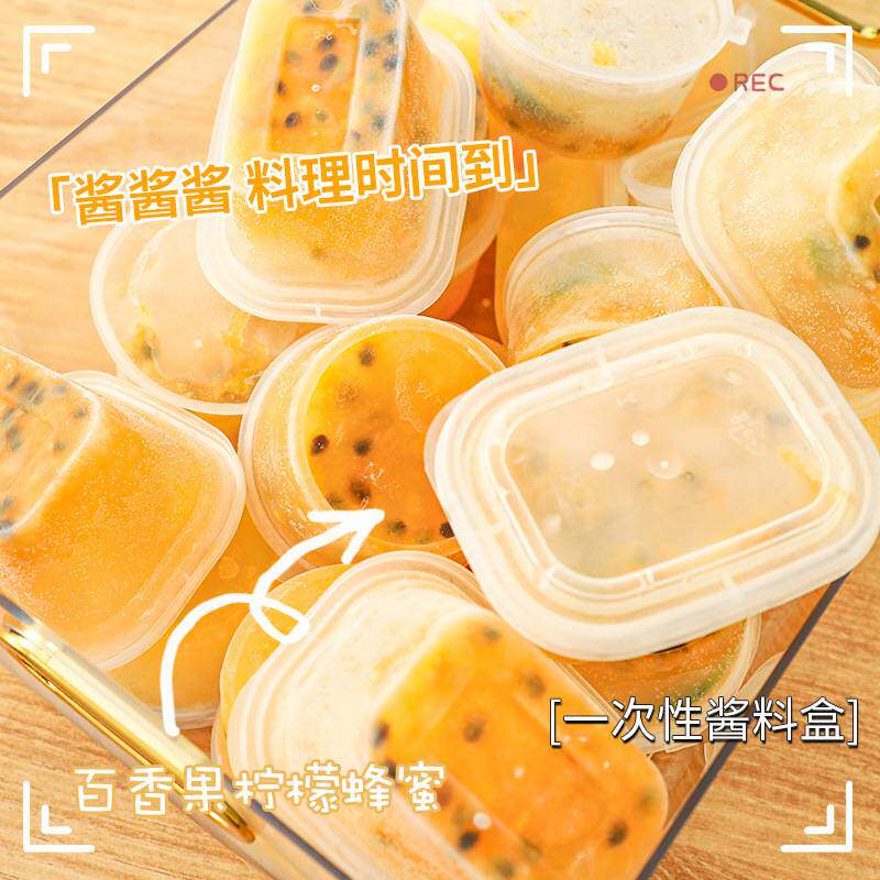 小盒子食品级百香果分装保鲜盒柠檬密封专用冰箱迷你冷冻收纳分格