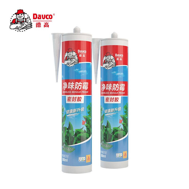 德高(davco)厨卫防水防霉净味玻璃胶填马桶缝封边密封胶强力硅