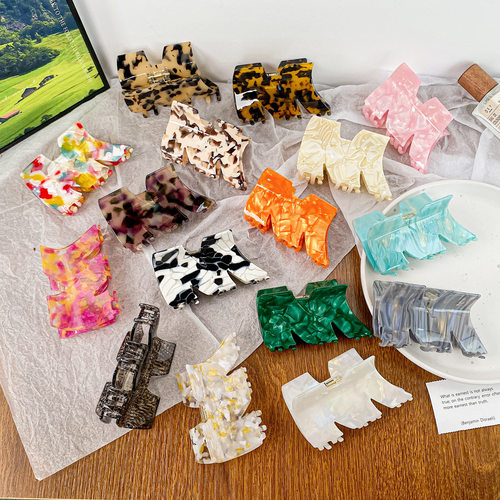 小众醋酸抓夹韩国in字母M发抓女