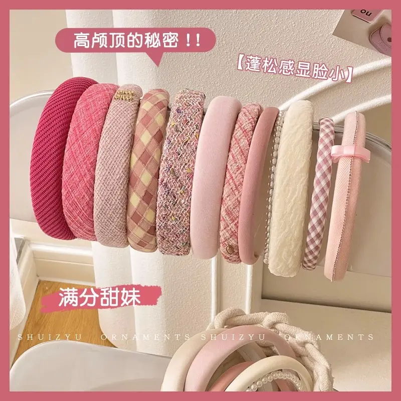 粉色发箍女生2024新款头饰外出