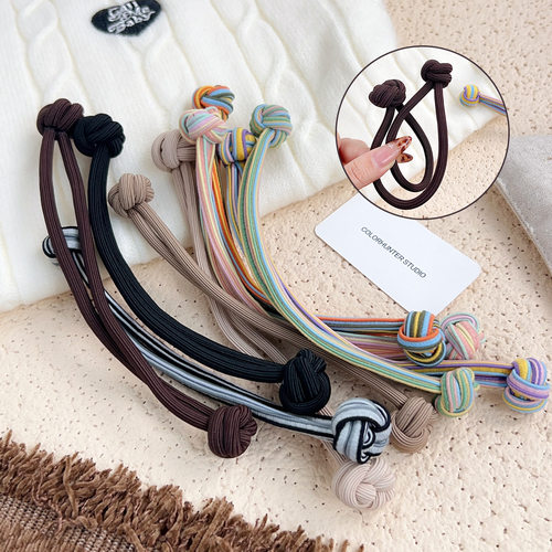 高马尾固定头绳女生纽扣发圈皮筋