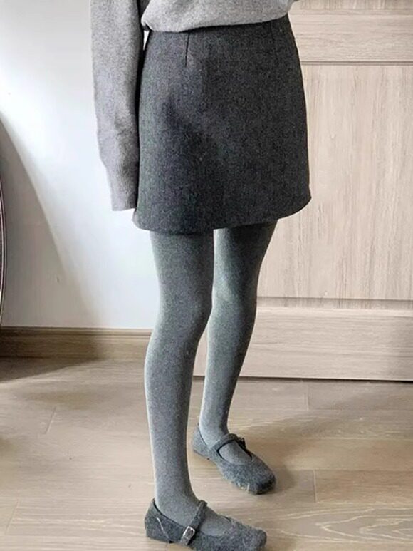 灰色毛呢半身裙女春秋欧货外穿打底小个子a字包臀短裙修身显瘦