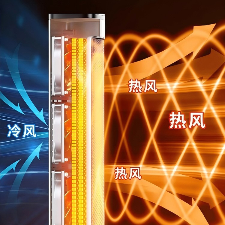 米希华新款石墨烯取暖器加湿暖风机家用省电暖风冷暖两用宿舍速热