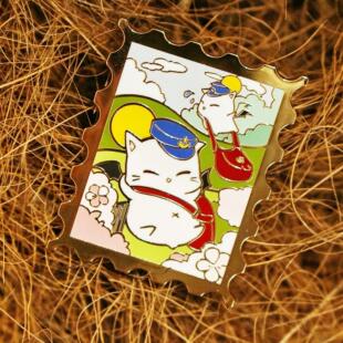 最终幻想同人ff14周边库啵邮差莫古力金属徽章