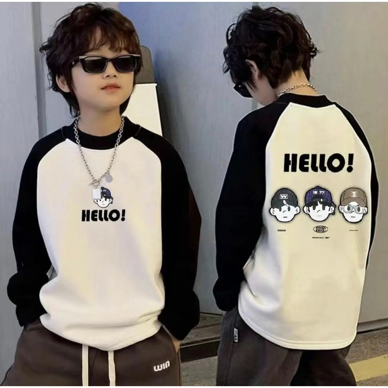 韩版男童纯棉长袖字母印花T恤男孩秋冬季潮流休闲百搭撞色上衣潮,童装/婴儿装/亲子装,T恤,淘宝优惠券,粉丝福利购,淘宝优惠卷