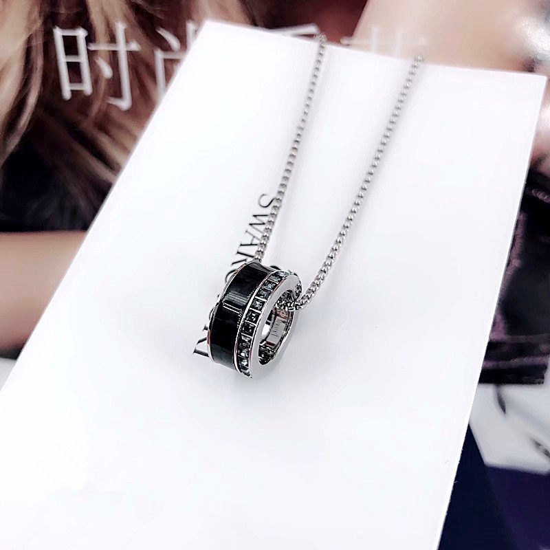 施华家同款元素水晶项链 男女同款 男士转运珠项链男款吊坠链