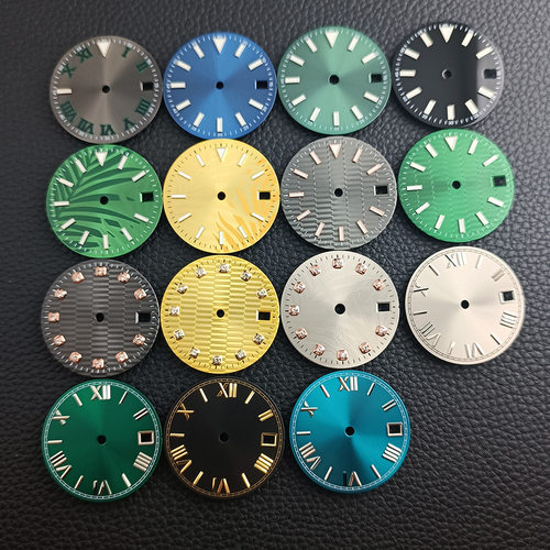 手表配件28.5mm日志款夜光表盘适合NH35/NH36机械机芯