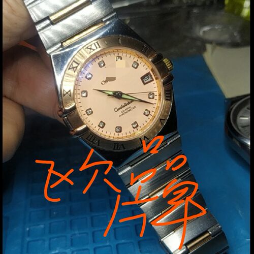 代欧加2892机芯星座经典表壳36毫米玫瑰间金镶钻男钢壳手表配件
