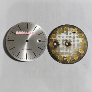 代浪2813 8200 8215字面玫瑰金刻度34.5毫米大表盘男表壳手表配件