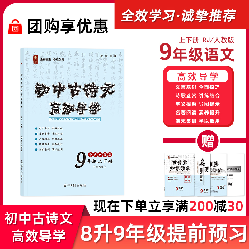 新版初中古诗文高效导学加强版