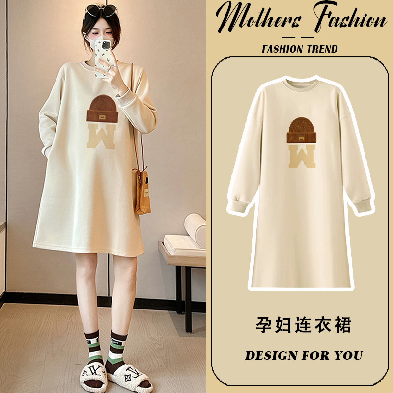 孕妇连衣裙春秋2025新款