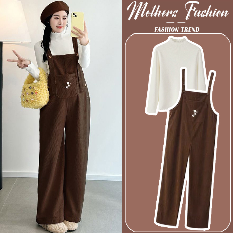 孕妇套装秋冬2025新款韩版潮妈