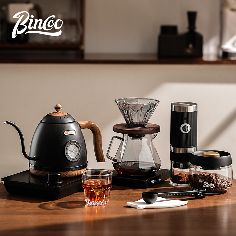 Bincoo智能温控手冲咖啡壶套装电热水壶细口烧水壶家用咖啡分享壶
