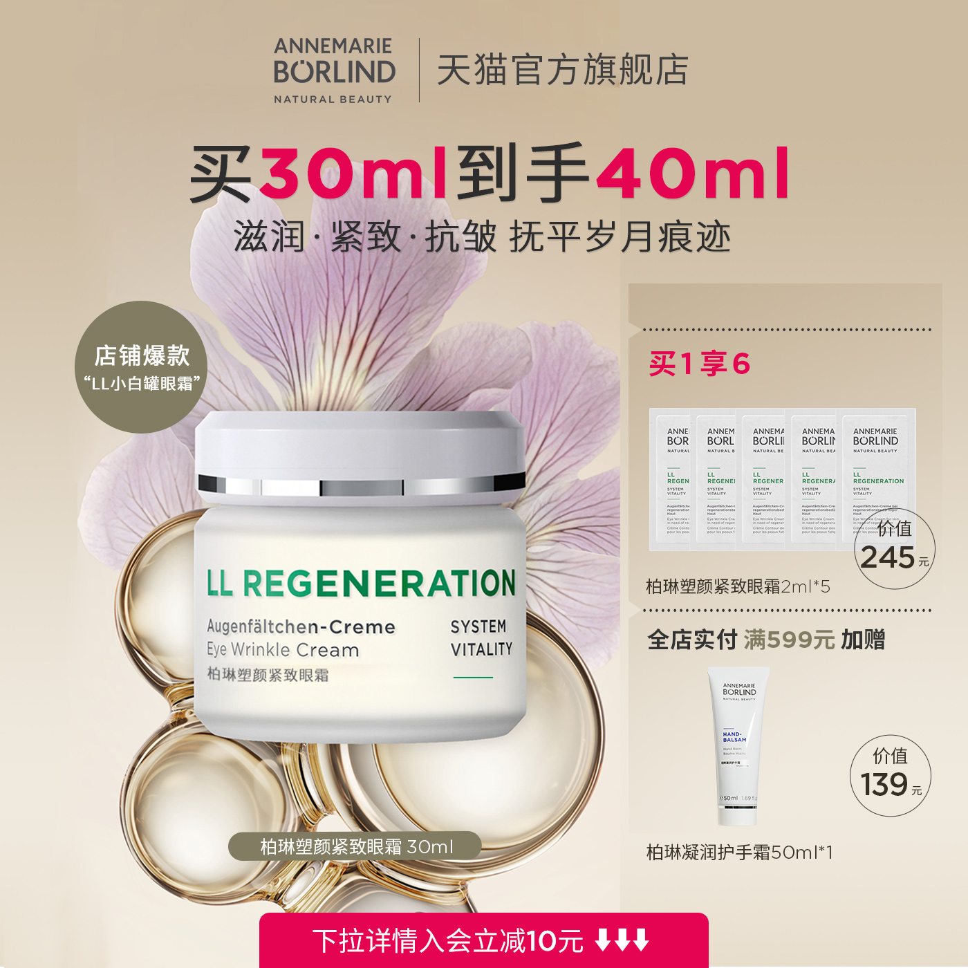 安娜柏林塑颜紧致LL小白罐眼霜