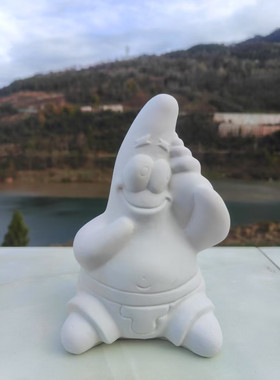 派大星石膏娃娃手工摆件上色玩具