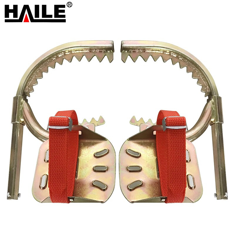 海乐（Haile）木杆脚扣250型 电工脚扣 铁鞋 爬树脚扣JK-250A 6-8米线杆用 直径150-250mm可调