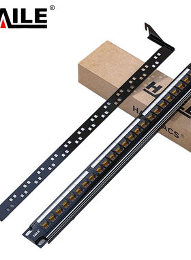 HAILE 六类24口配线架直通免打黑色 HT-ZT24H 1套