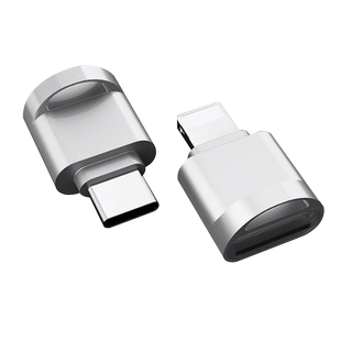 德洛仕适用苹果iphone手机读卡器ipad存储卡lightning转接头typec高速转换器电脑平板连外扩展迷你sd内存卡TF