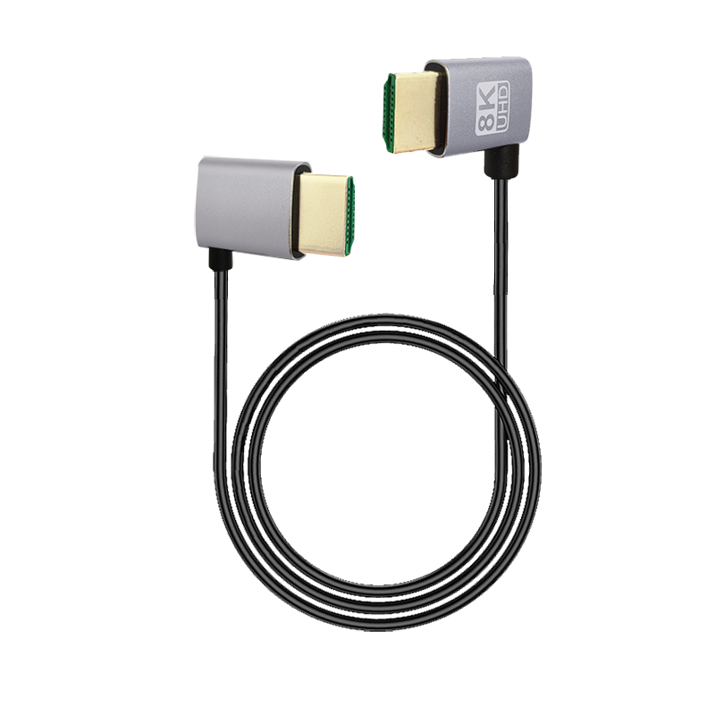 HDMI2.1版高清线双弯头8K电脑机顶盒游戏机接显示器投影仪连接线