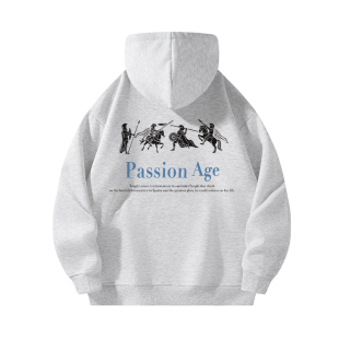 潮牌印花连帽卫衣 男女同款