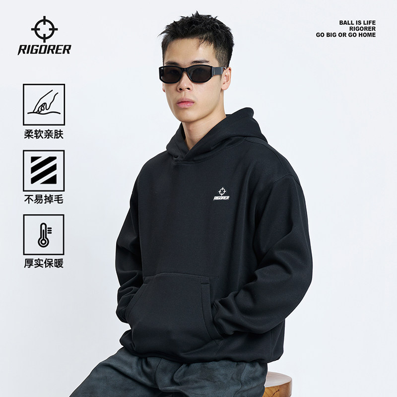 准者运动卫衣25冬季时尚百搭宽松加绒保暖男子休闲篮球连帽套头衫,运动服/休闲服装,运动卫衣/套头衫,淘宝优惠券,粉丝福利购,淘宝优惠卷