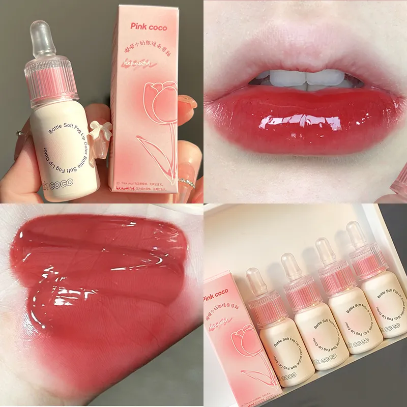 Pinkcoco小奶瓶唇釉显嫩素颜水光玻璃镜面唇蜜嘟嘟唇高颜值口红女