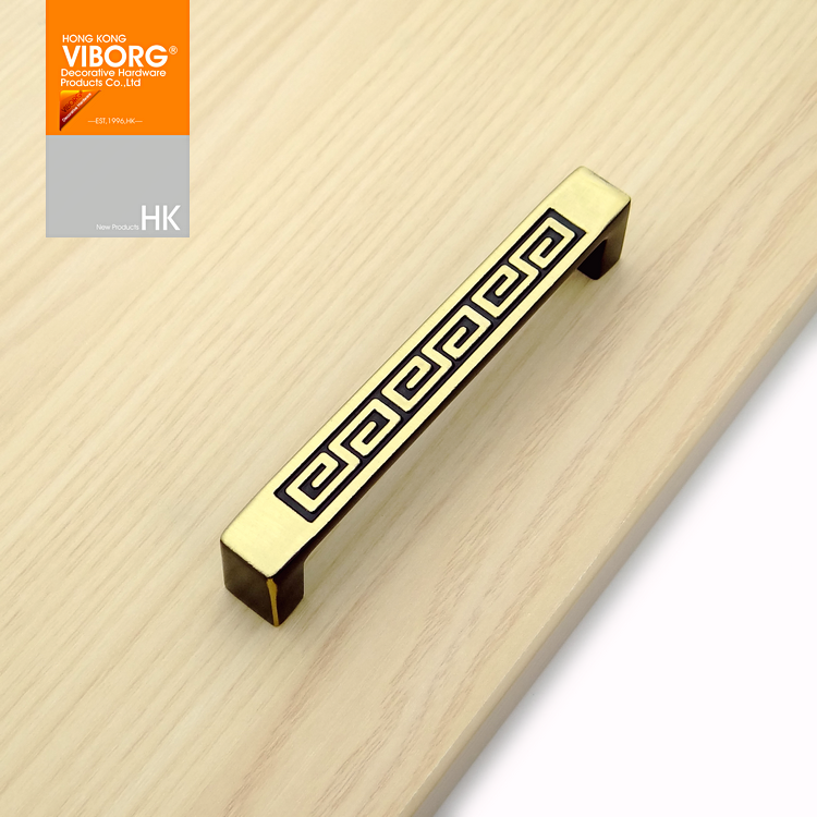 域堡纯铜美式橱柜柜子把手欧式古铜拉手衣柜门抽屉新中式双孔