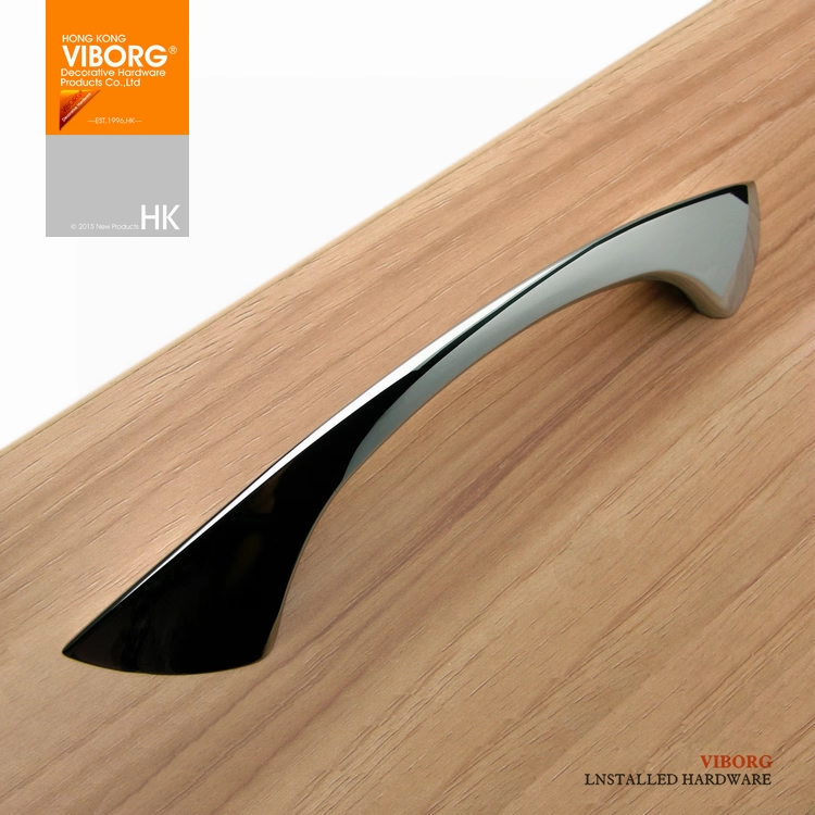 域堡 现代简约锌合金柜门抽屉拉手家具橱柜衣柜月牙亮铬双孔把手,基础建材,小拉手,淘宝优惠券,粉丝福利购,淘宝优惠卷