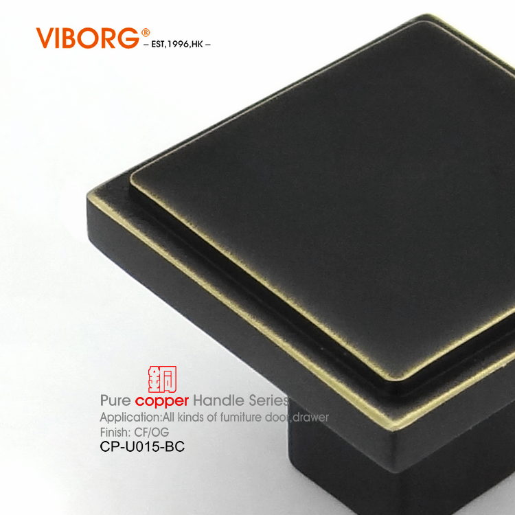 域堡纯铜美式橱柜柜子把手欧式古铜拉手衣柜门抽屉新中式单孔