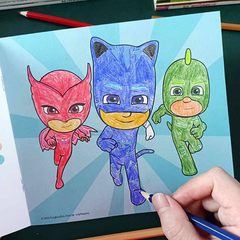 睡衣小英雄画画本儿童涂色绘本涂颜色填充画册图画书涂鸦填色玩具