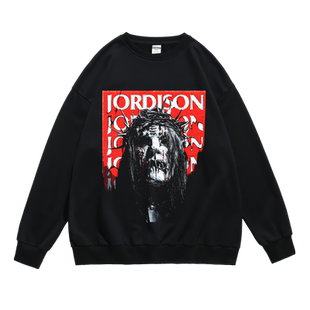 活结slipknot硬核说唱金属摇滚周边卫衣圆领套头印花男女潮音乐节