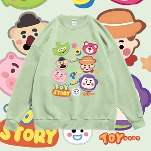 美式动画玩具总动员卡通潮流周边圆领套头宽松卫衣春秋男女长袖